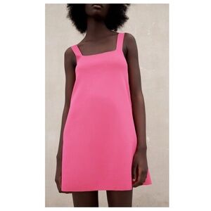 ZARA Fuchsia Knit Shift Dress
